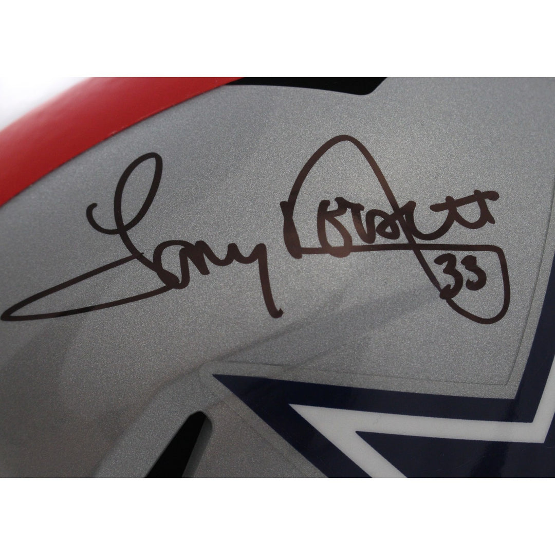 Tony Dorsett Autographed Dallas Cowboys F/S TB 76 Helmet Beckett Witness 56357