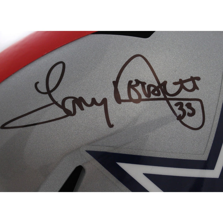 Tony Dorsett Autographed Dallas Cowboys F/S TB 76 Helmet Beckett Witness 56357