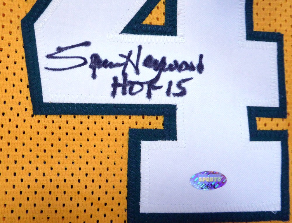 Seattle Sonics Spencer Haywood Autographed Signed Gold Jersey "HOF 15" MCS Holo