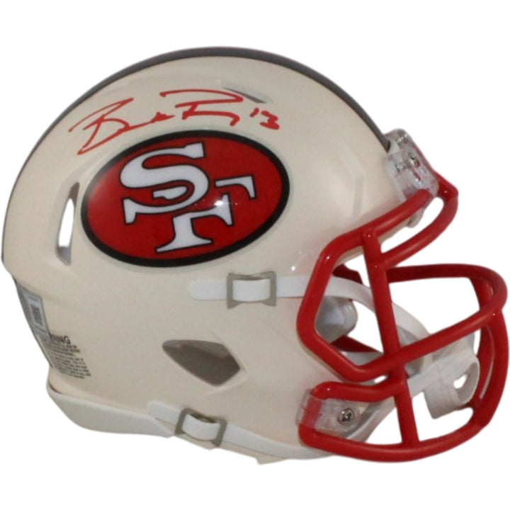 Brock Purdy Autographed San Francisco 49ers Retro Mini Helmet Beckett WIT 56911