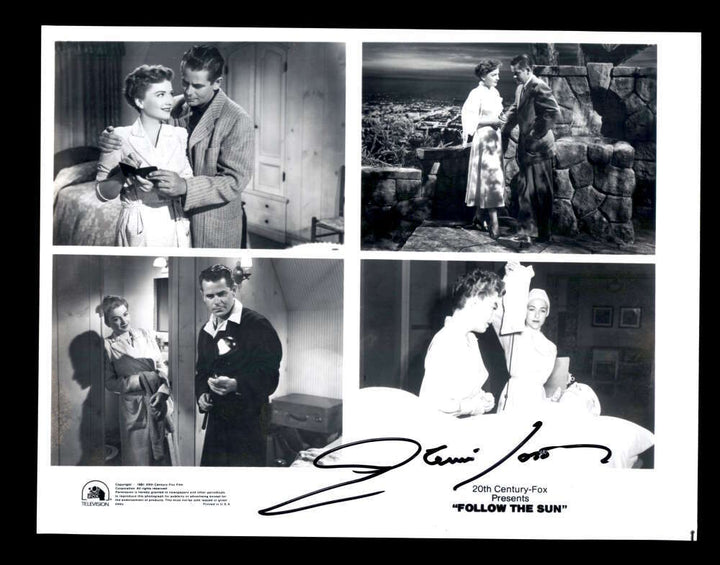 Glenn Ford JSA Coa Hand Signed 8x10 Follow The Sun Photo Autograph