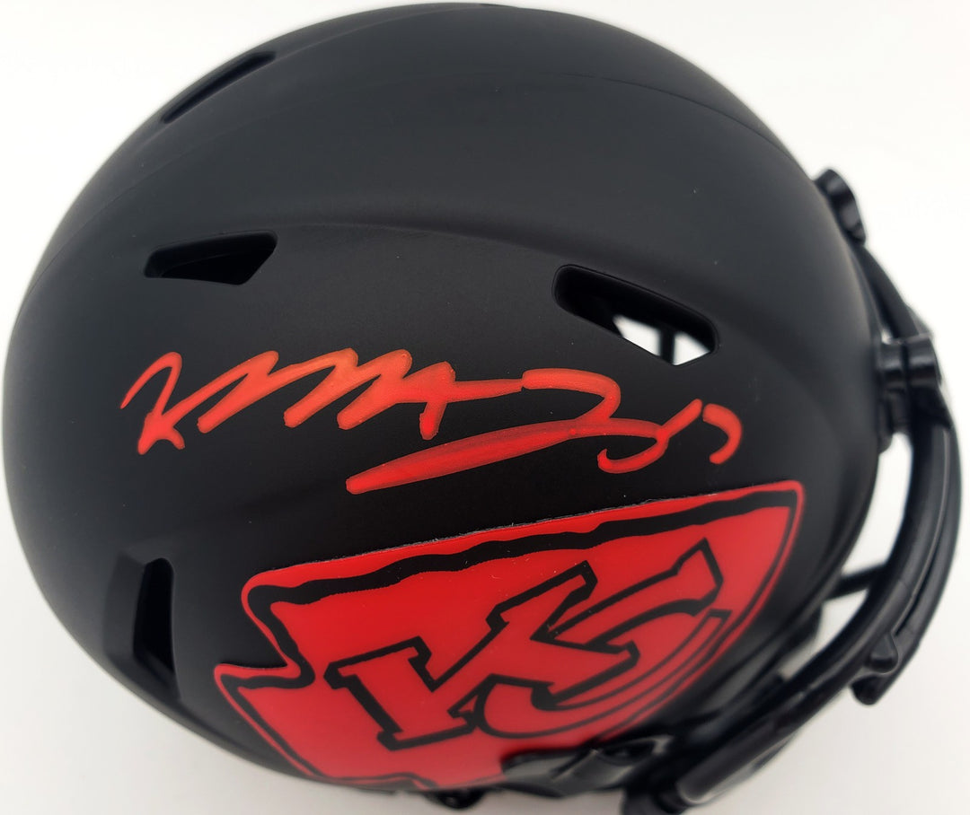 Mecole Hardman Signed Kansas City Chiefs Eclipse Black Speed Mini Helmet Beckett