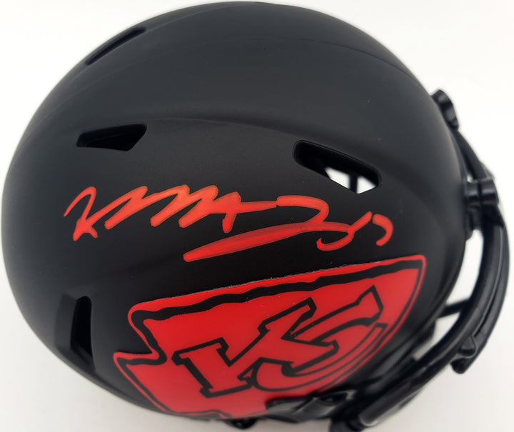Mecole Hardman Signed Kansas City Chiefs Eclipse Black Speed Mini Helmet Beckett