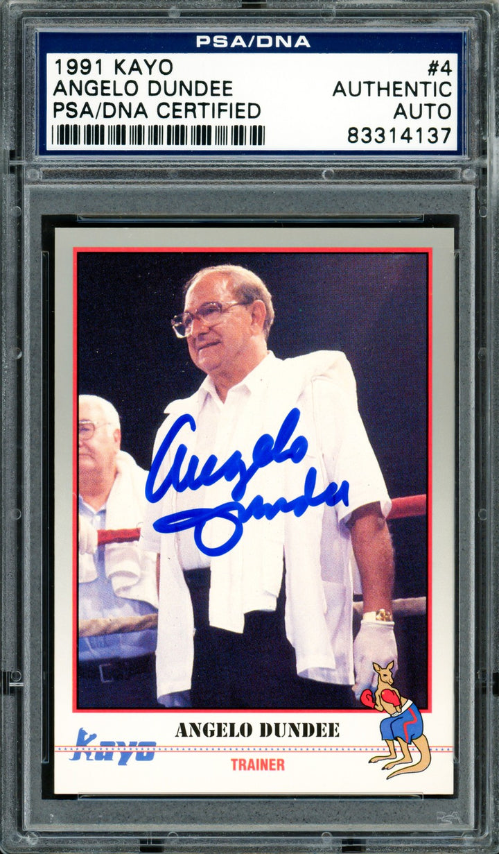 Angelo Dundee Autographed Signed 1991 Kayo Card #4 Trainer PSA/DNA #83314137