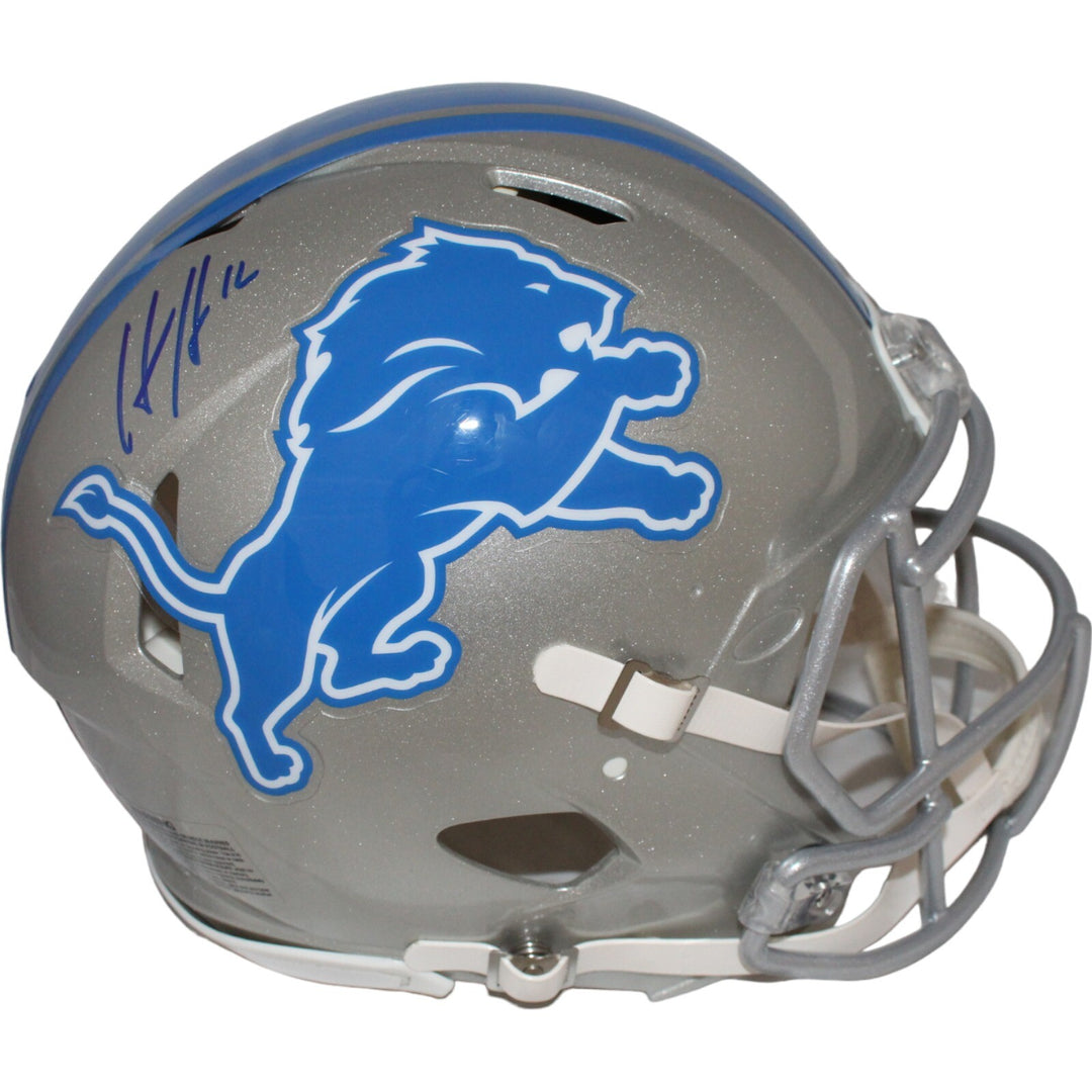 Hendon Hooker Autographed/Signed Detroit Lions Pro Helmet Beckett 42849
