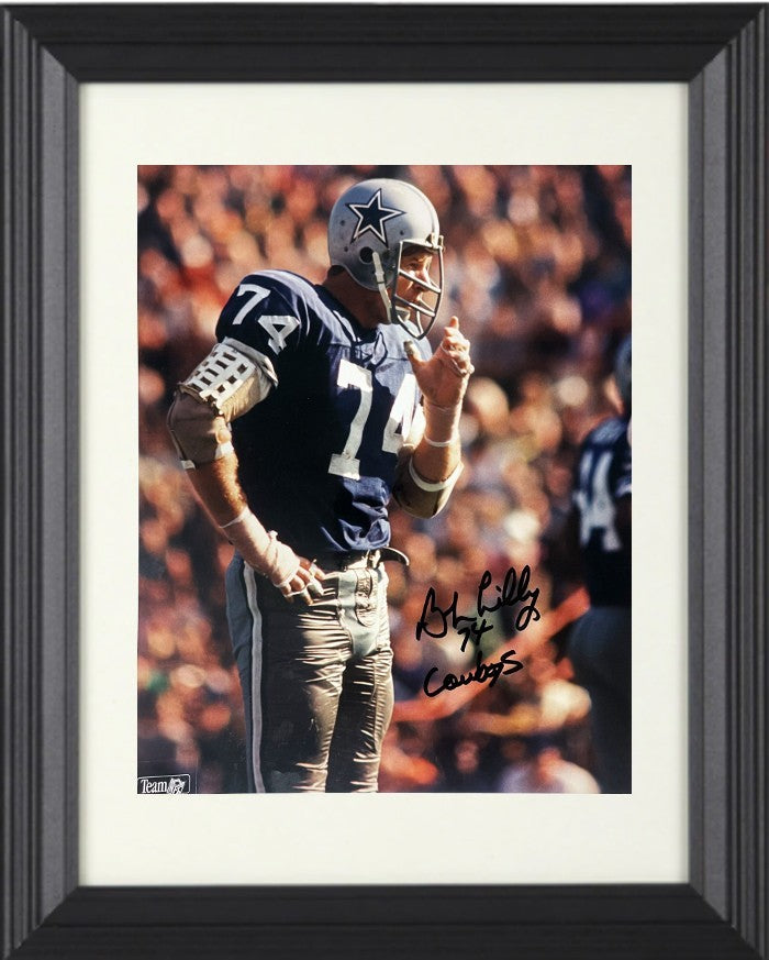 Bob Lilly signed Dallas Cowboys NFL 8x10 Photo #74 Framed- COA/Show Ticket (HOF)