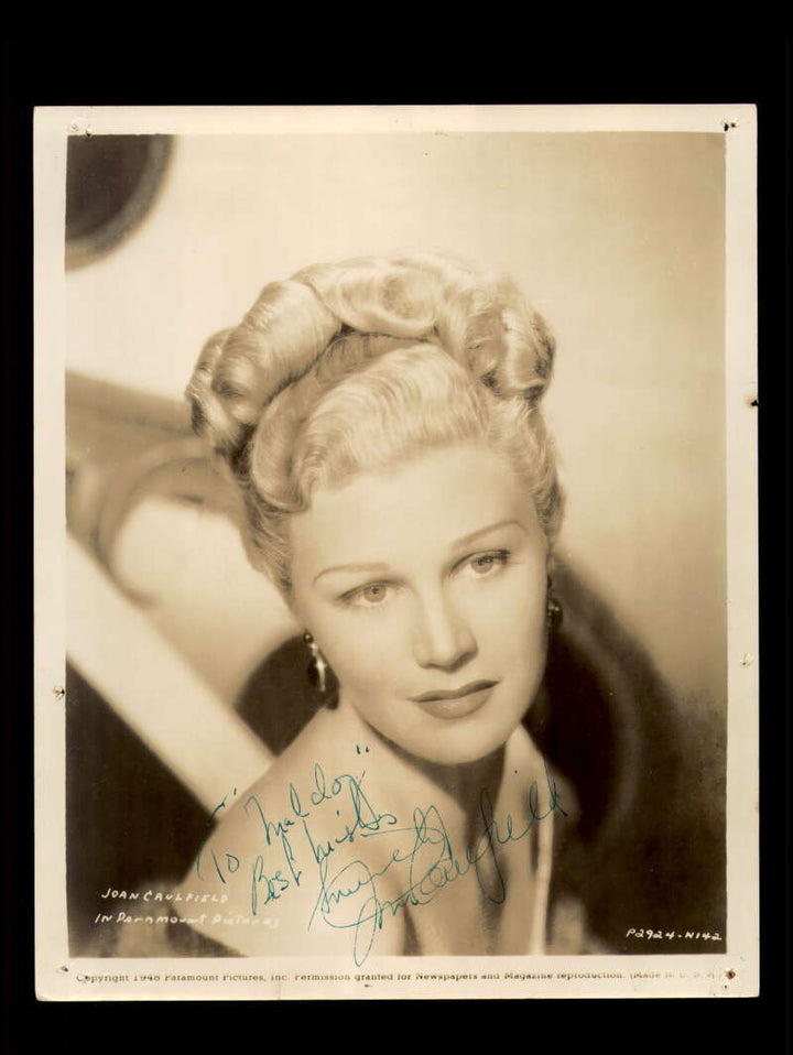 Joan Caulfield JSA Coa Signed 8x10 Photograph Autograph