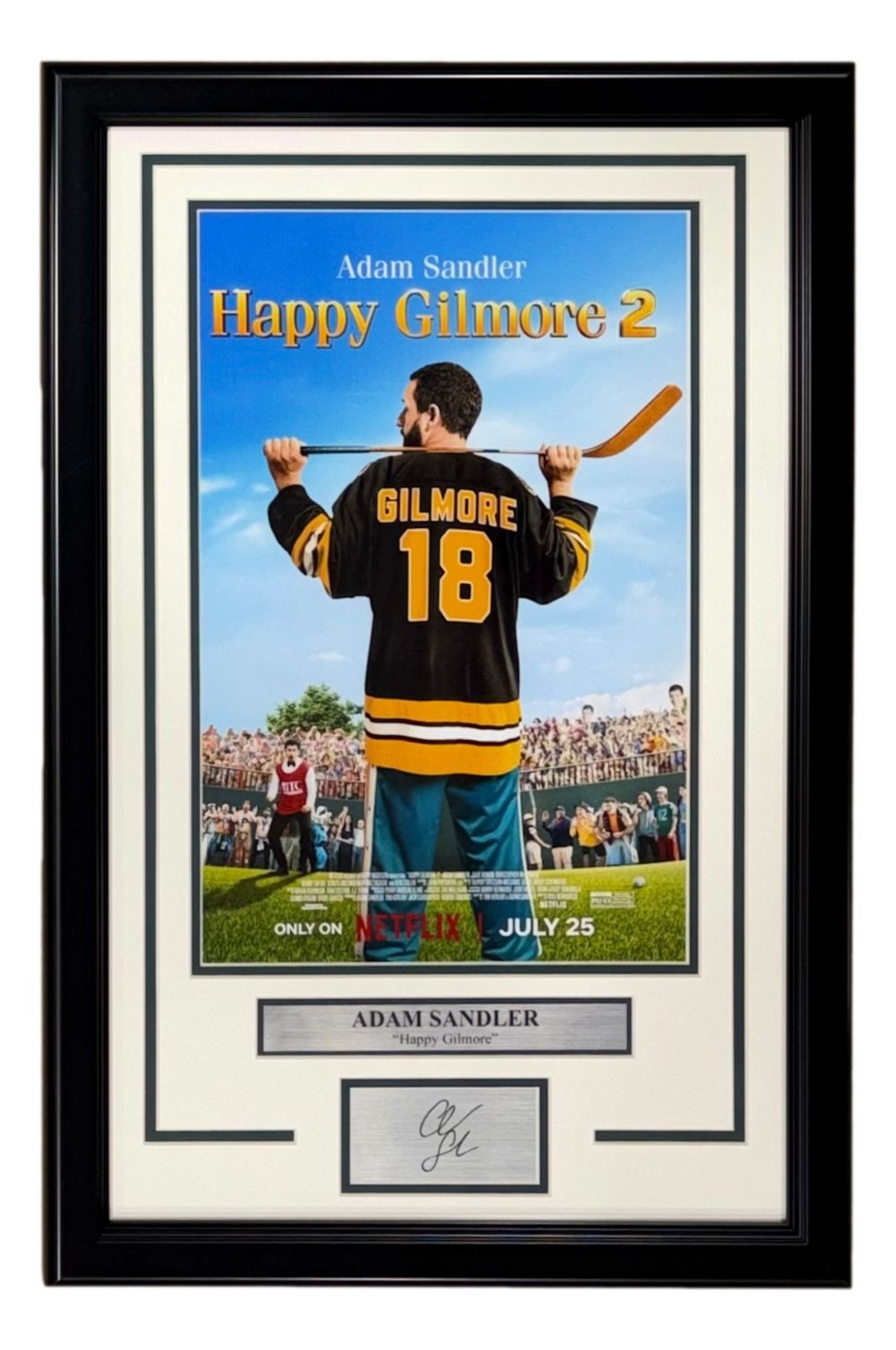 Adam Sandler Framed 11x17 Happy Gilmore 2 Photo w/ Laser Engraved Signature