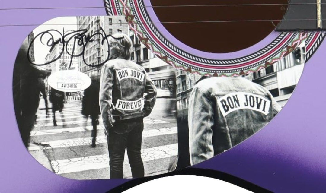 Jon Bon Jovi Signed 38" Purple Acoustic Guitar JSA Hologram
