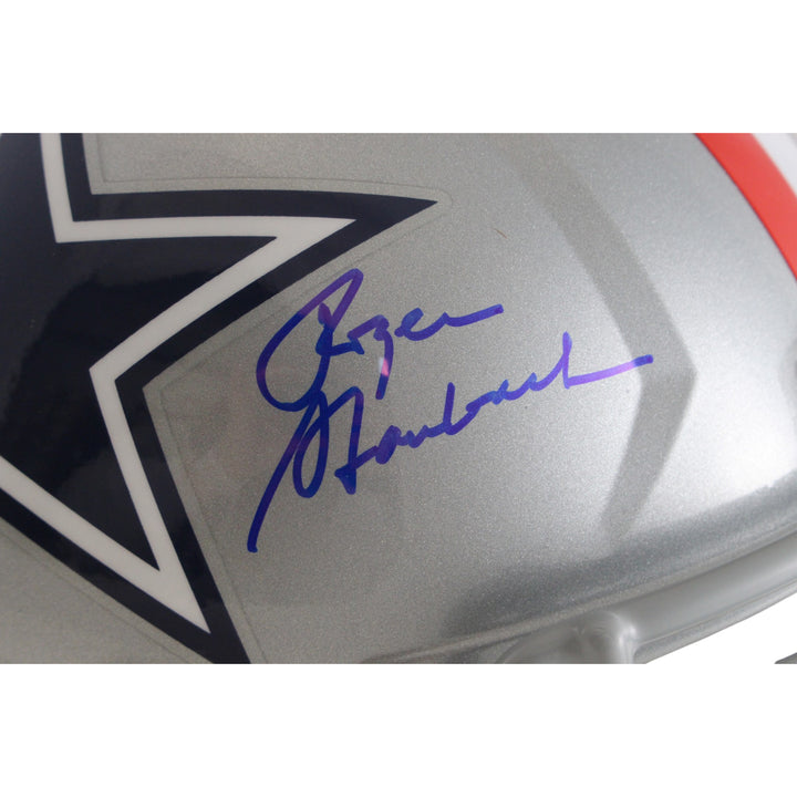 Roger Staubach Autographed Dallas Cowboys F/S TB Helmet Beckett Witness 55147