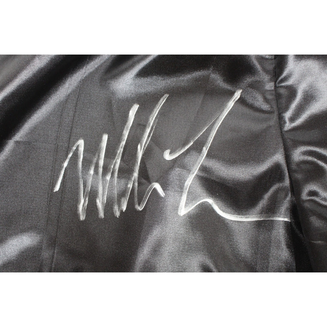 Mike Tyson Autographed/Signed Black Boxing Trunks Beckett 44769