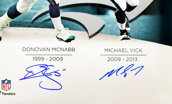 Philadelphia Eagles QBs Signed 16x20 Photo 4 Signatures Beckett BAS