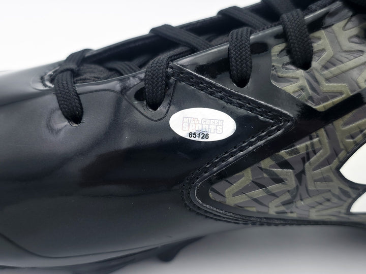Ernest Jones IV Auto Pair of Black Under Armour Cleats Seahawks Size 10 MCS Holo