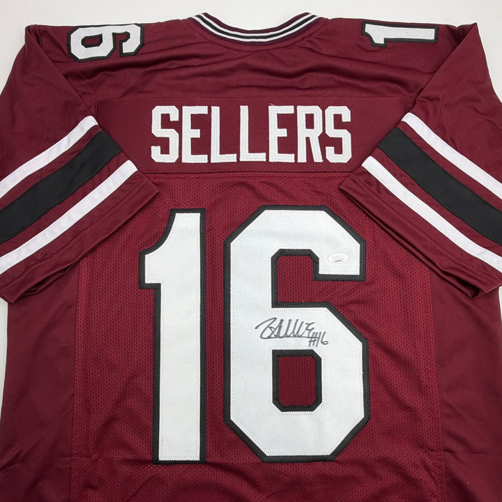 Autographed/Signed LaNorris Sellers South Carolina Maroon College Jersey JSA COA