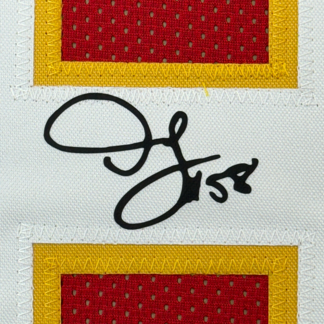 Framed Facsimile Autographed Derrick Thomas 33x42 Red Reprint Laser Auto Jersey
