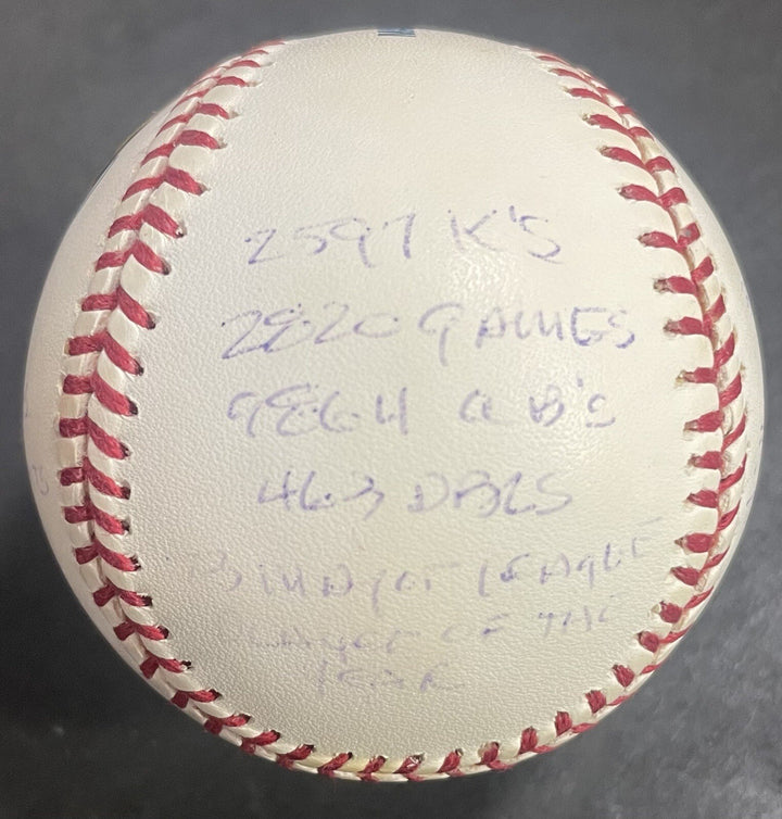 Reggie Jackson Signed 17 Stat Baseball Hof Mvp 563 Autograph RJ.com COA LE /1000