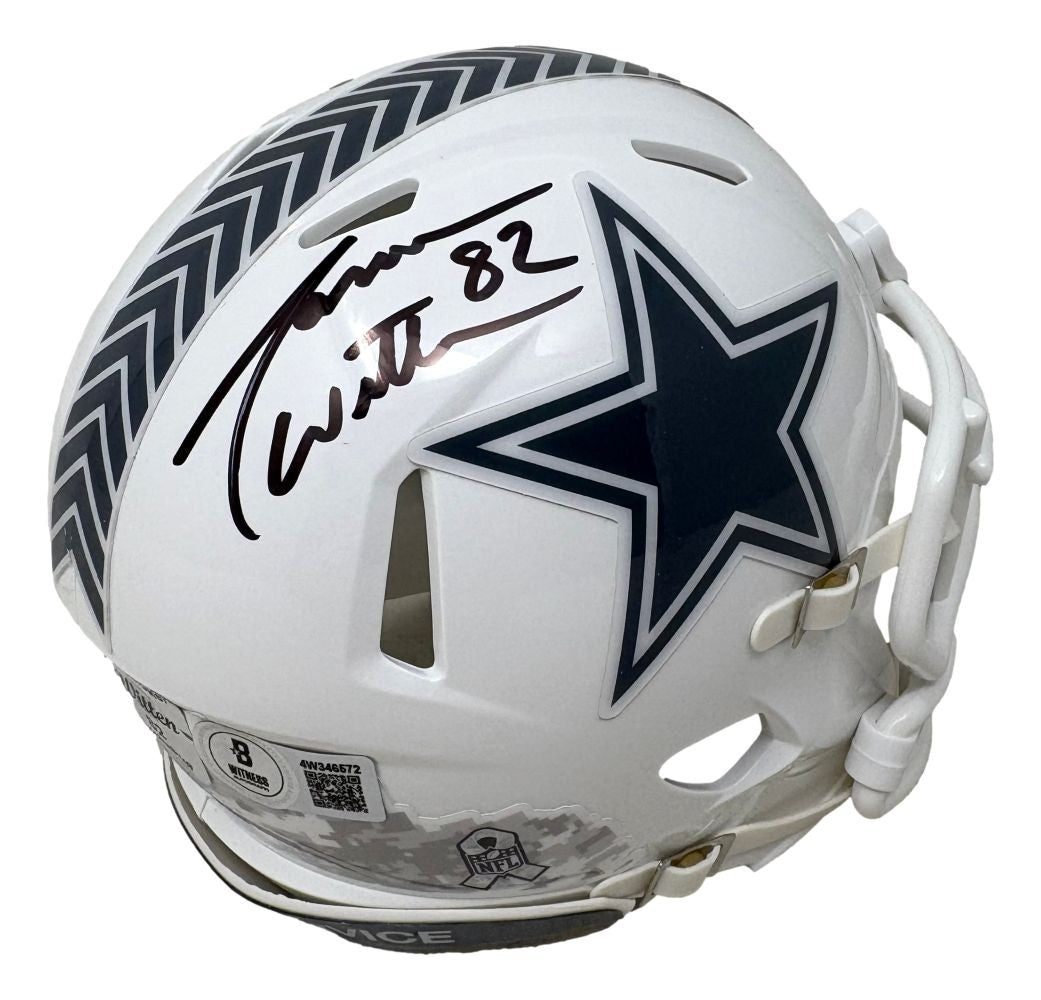 Jason Witten Signed Dallas Cowboys Salute To Service Mini Speed Helmet BAS