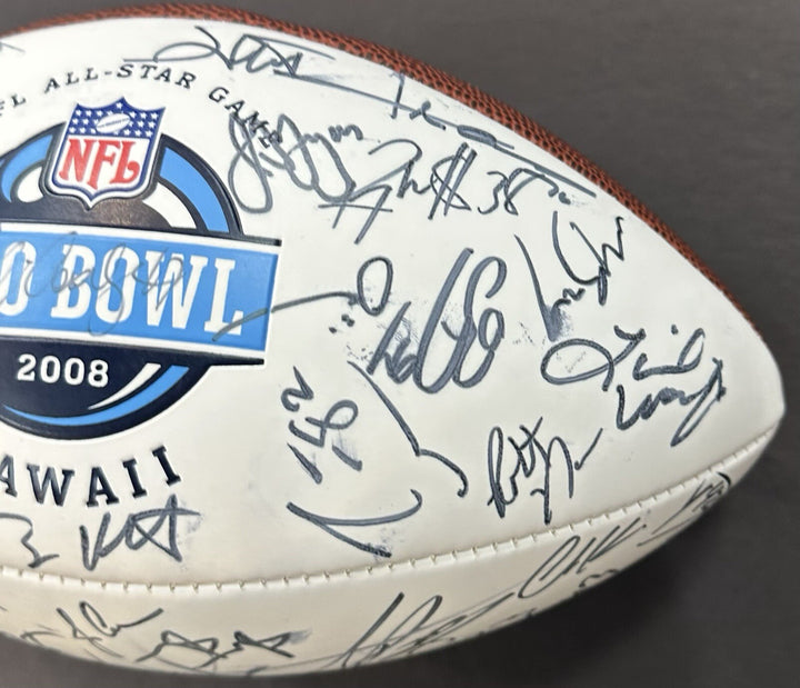 2008 Pro Bowl Team Signed NFL Football Adrian Peterson Tony Romo 40 + Auto Coa