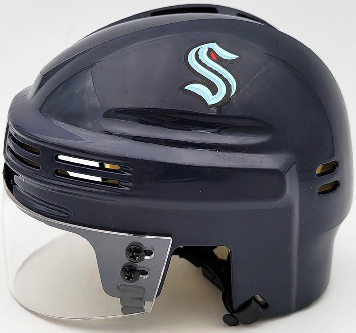 Adam Larsson Autographed Signed Seattle Kraken Blue Mini Helmet MCS Holo #97383