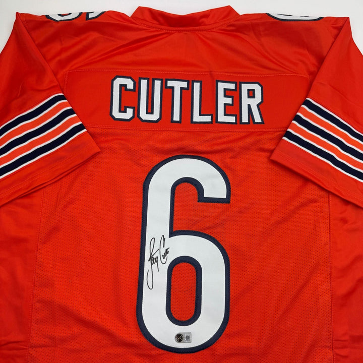 Autographed/Signed Jay Cutler Chicago Orange Football Jersey PSA/DNA COA