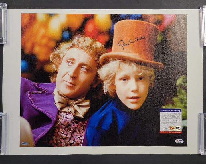 Gene Wilder signed Willy Wonka 16x20 Canvas Photo Autograph (C) ~ PSA/DNA COA