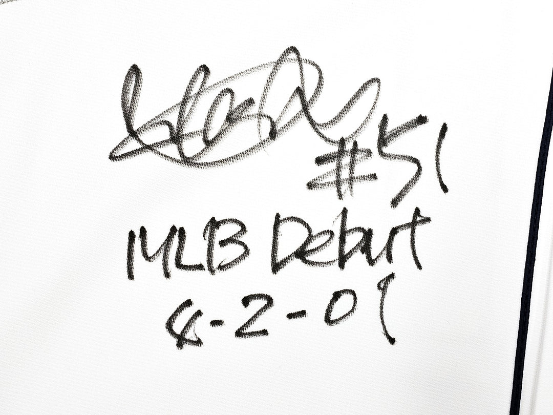 Mariners Ichiro Suzuki Auto White Auth Mitchell Ness 2001 AS Jersey 44 MLB Debut