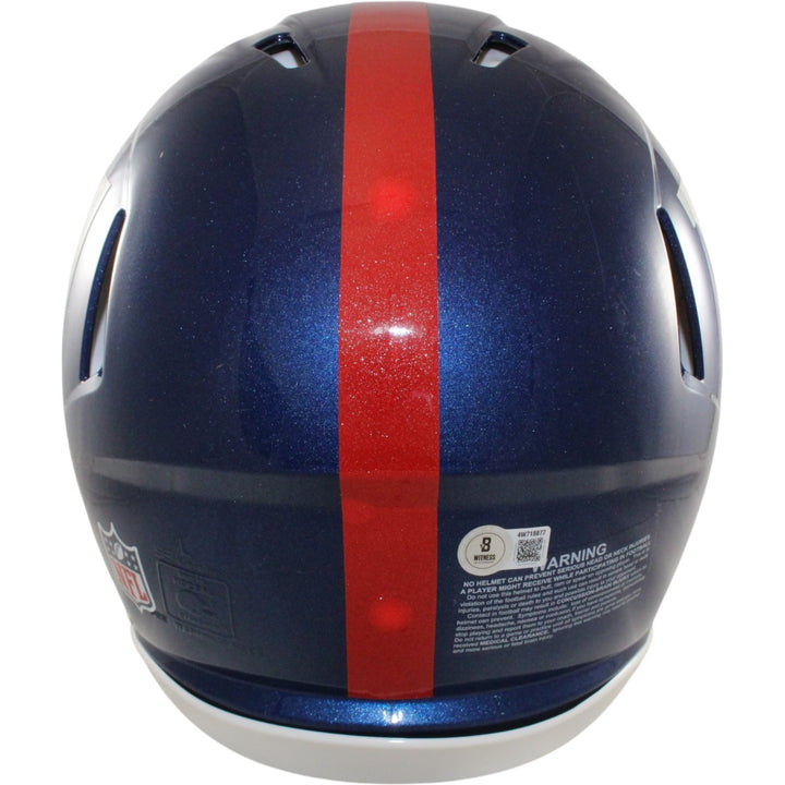 Abdul Carter Autographed New York Giants Authentic Helmet Beckett Witness 56872