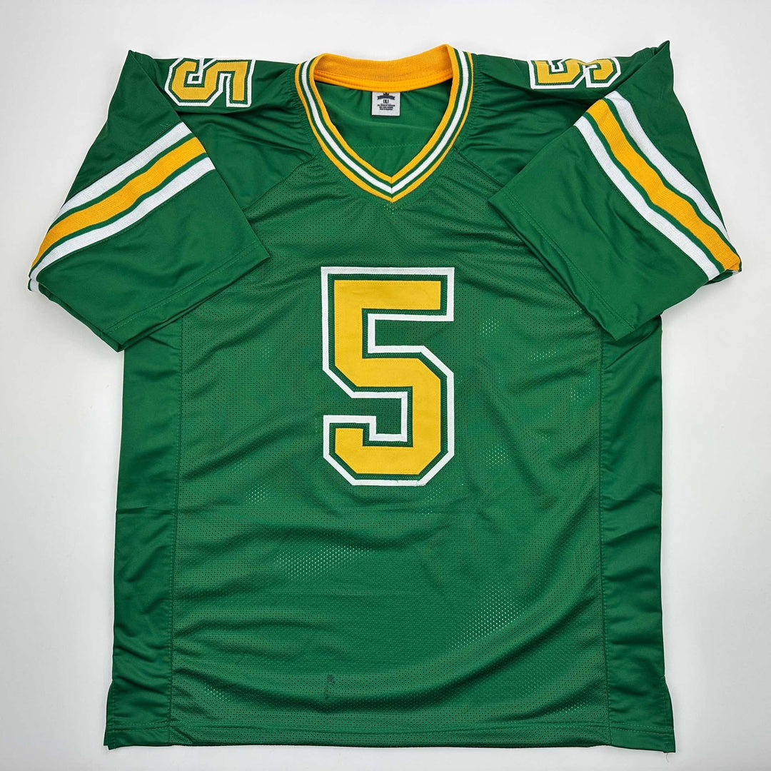 Facsimile Autographed Dante Moore Oregon Green Reprint Jersey Size Men's XL