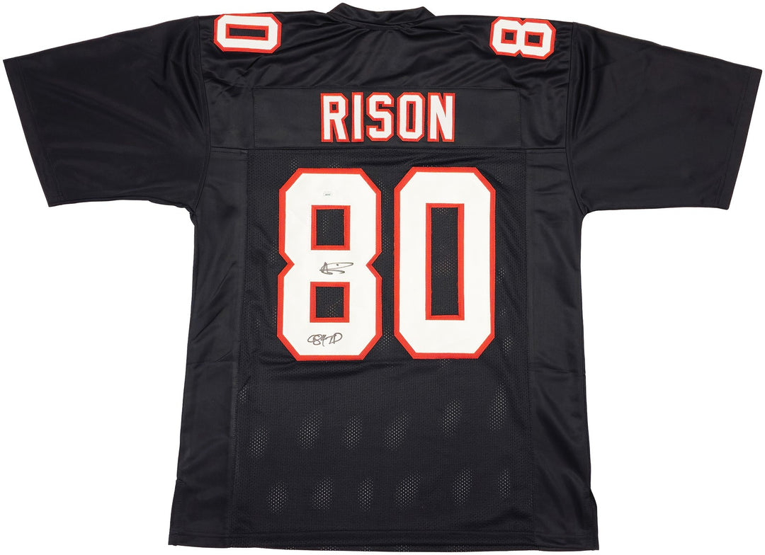 Atlanta Falcons Andre Rison Autographed Signed Black Jersey "84 TD" JSA