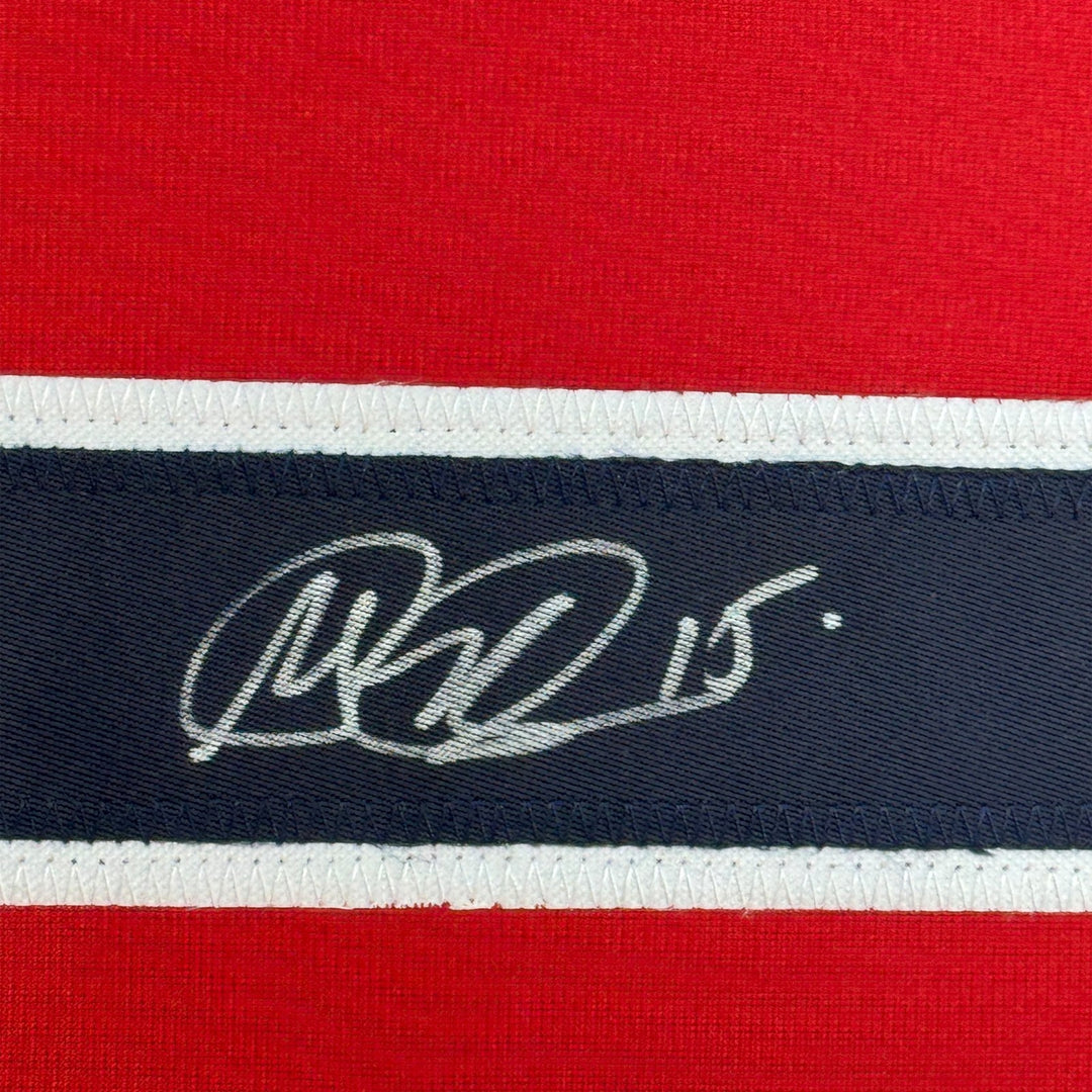 Framed Autographed/Signed Megan Rapinoe 33x42 Red Team USA Jersey JSA COA