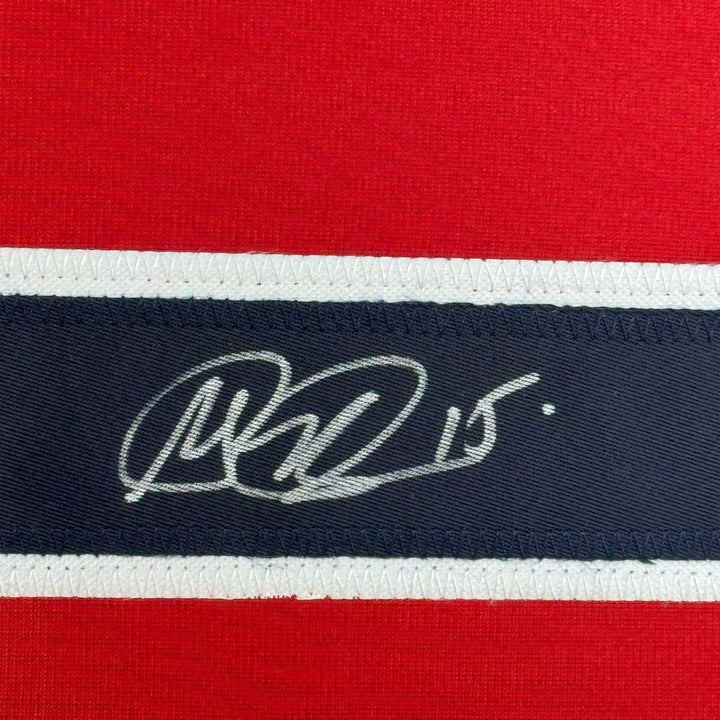 Framed Autographed/Signed Megan Rapinoe 33x42 Red Team USA Jersey JSA COA