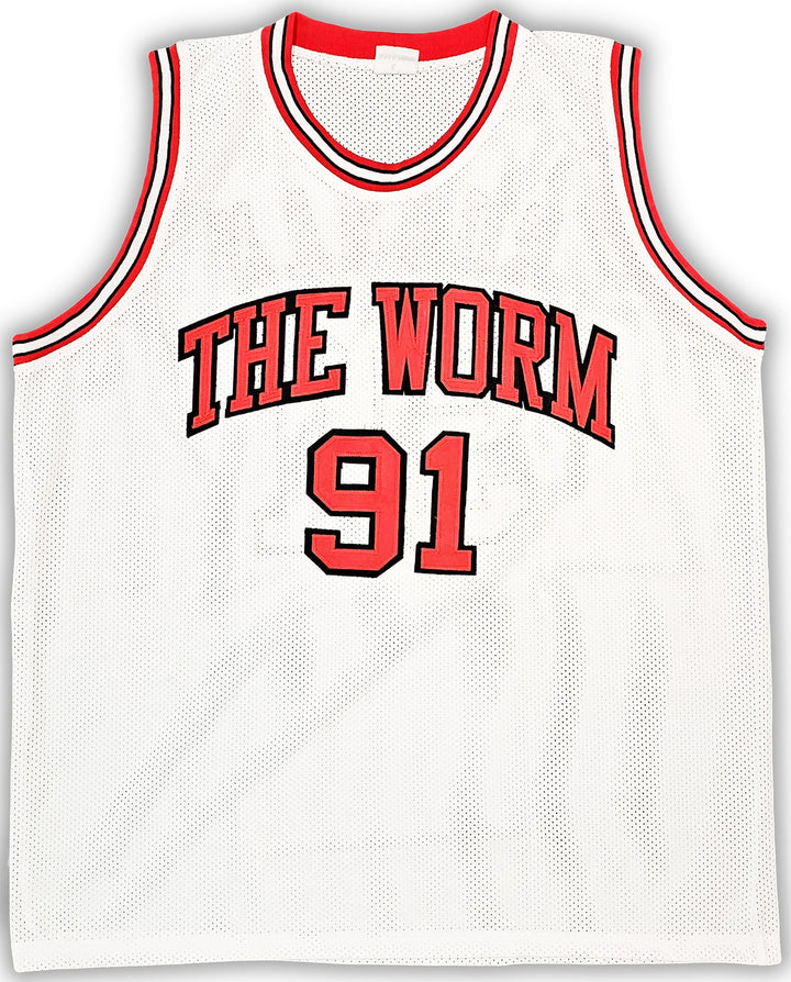 Chicago Bulls Dennis Rodman Autographed Signed White Jersey JSA