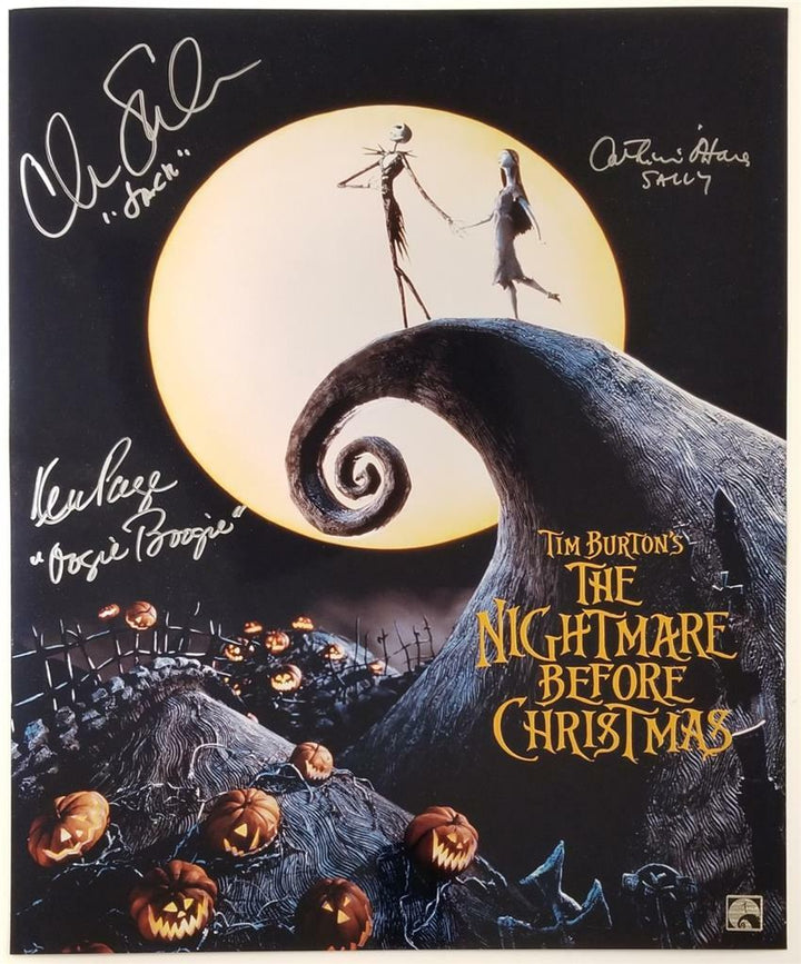 Nightmare Before Christmas cast signed 16x20 photo Ken Page~Sarandon~O'Hara holo