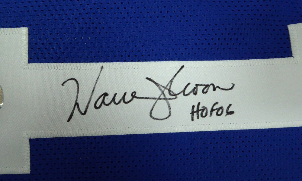 Seattle Seahawks Warren Moon Autographed Signed Blue Jersey "HOF 06" MCS Holo