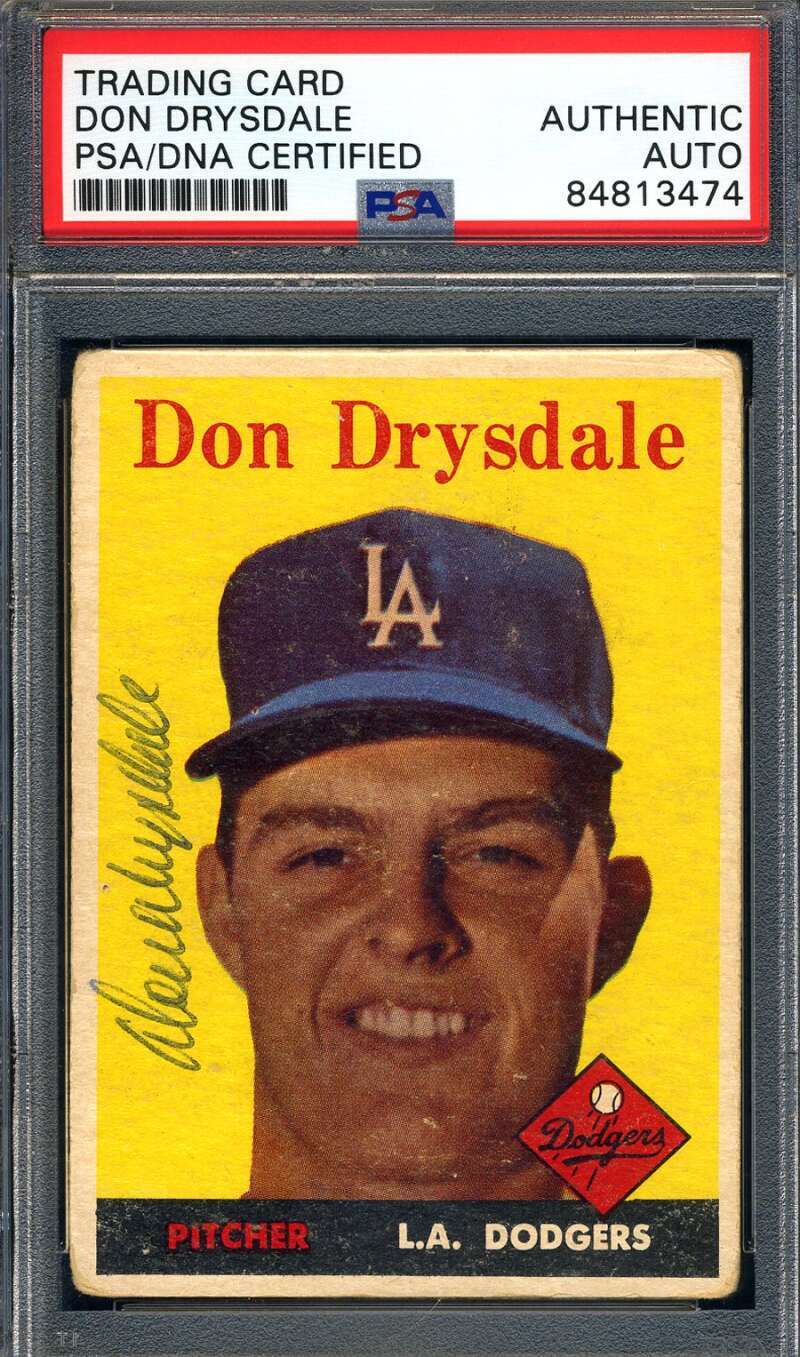 Don Drysdale PSA DNA Signed 1958 Topps Autograph