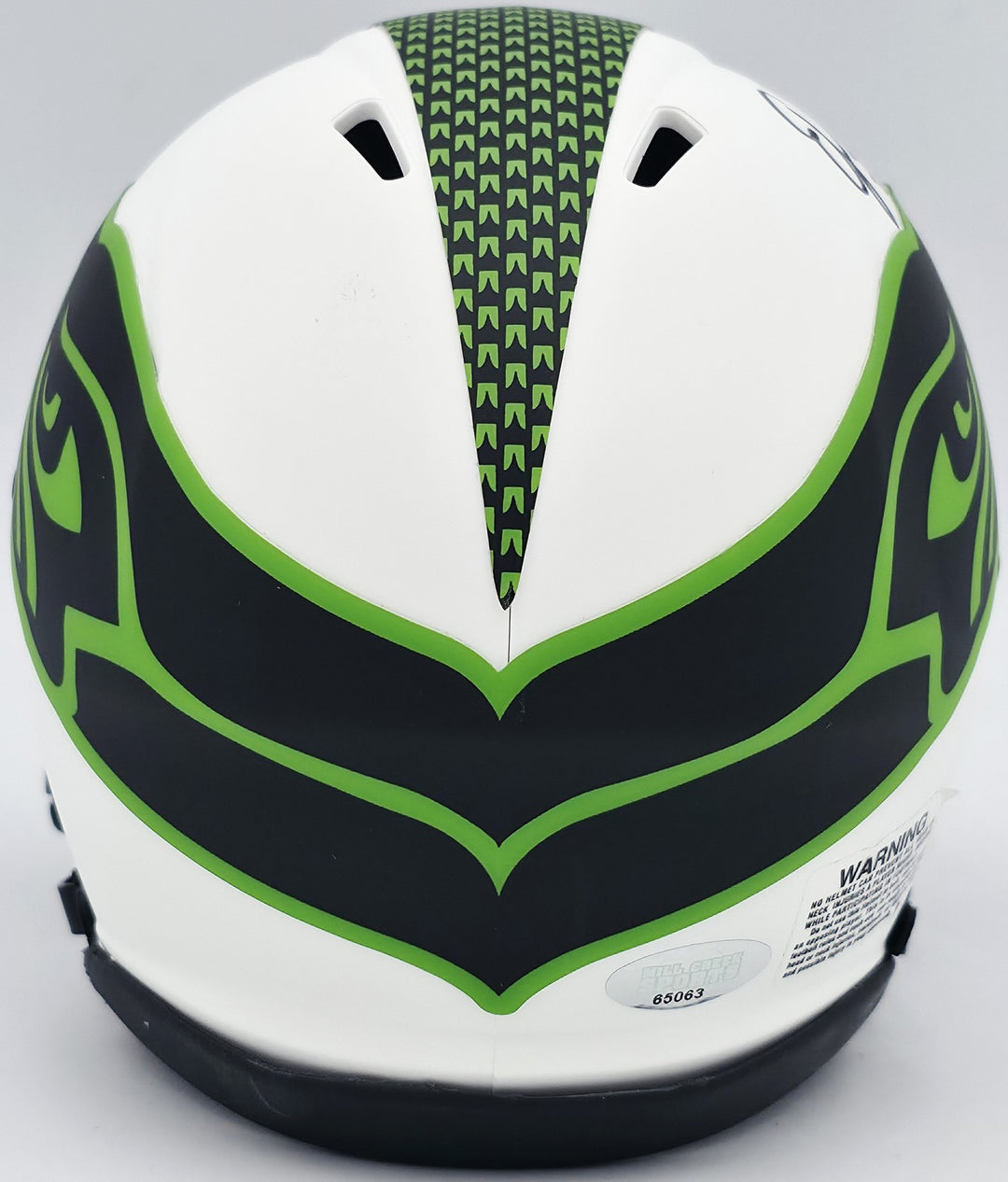 Ernest Jones IV Signed Seahawks Lunar Eclipse White Speed Mini Helmet MCS Holo