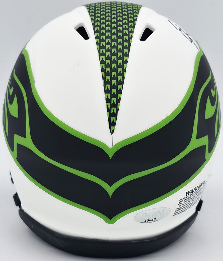 Ernest Jones IV Signed Seahawks Lunar Eclipse White Speed Mini Helmet MCS Holo