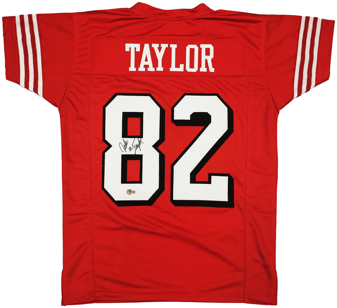 San Francisco 49ers John Taylor Autographed Signed Red Jersey Beckett Witness