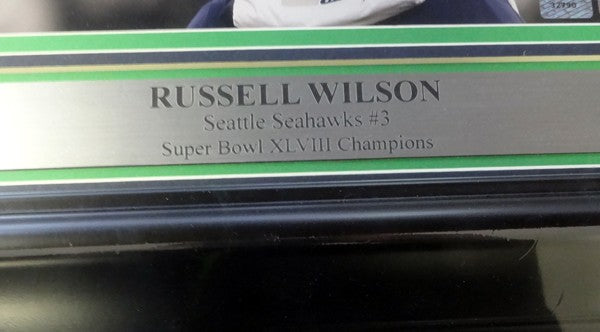 Russell Wilson Signed Framed 8x10 Photo Seattle Seahawks Super Bowl RW Holo