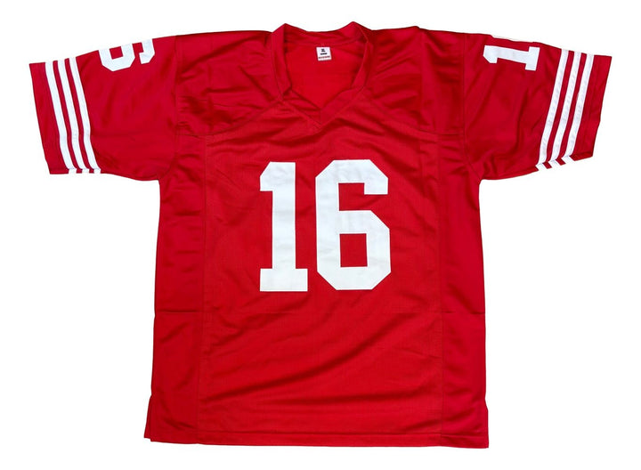 Joe Montana San Francisco Signed Red Football Jersey BAS