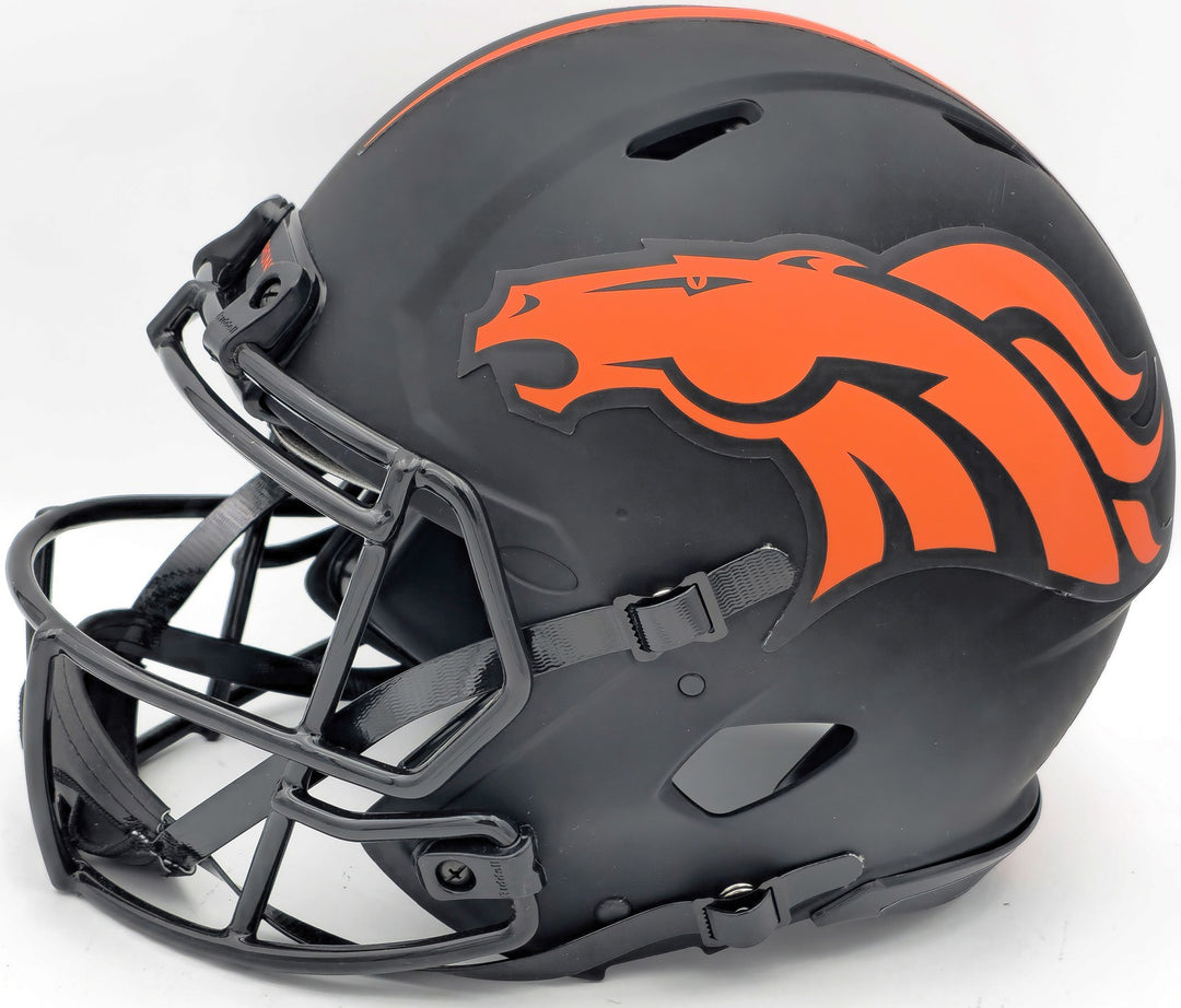 Russell Wilson Auto Broncos Eclipse Black Full Size Auth Speed Helmet Fanatics
