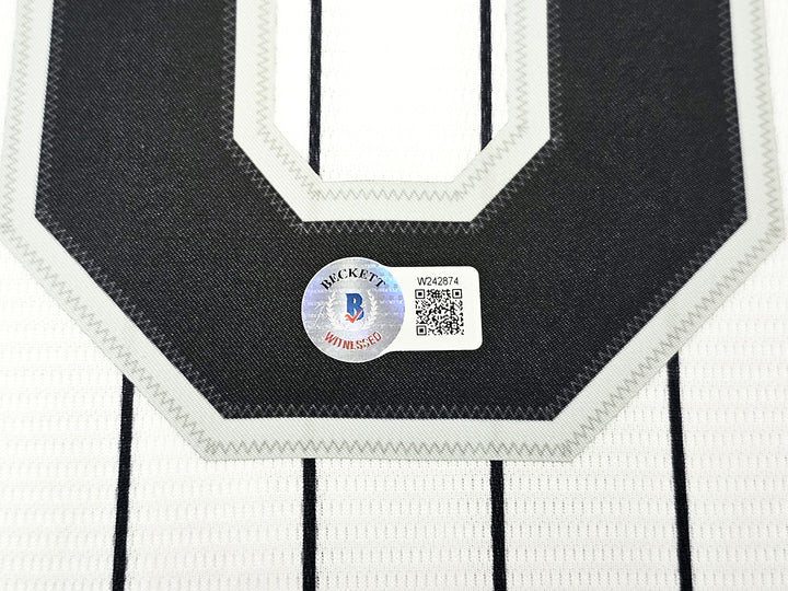 White Sox Bo Jackson Signed White Pinstripe Nike Jersey Size XL Beckett Wit