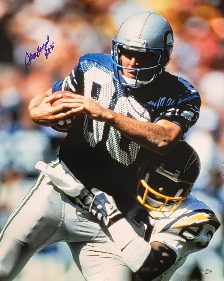 Steve Largent Signed Framed 16x20 Photo Seattle Seahawks "HOF 95" MCS Holo