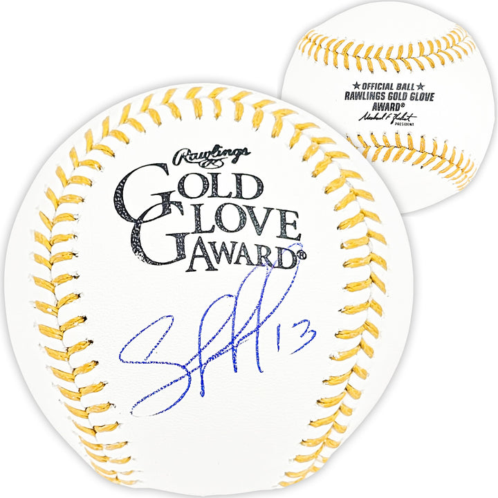 Salvador Perez Auto Signed Official Gold Glove Logo Baseball Royals Beckett Wit