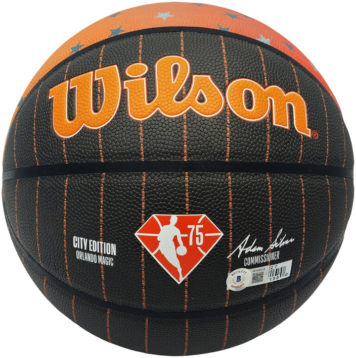 Shaquille O'Neal Auto 75th Anniversary City Edition Basketball Magic Beckett