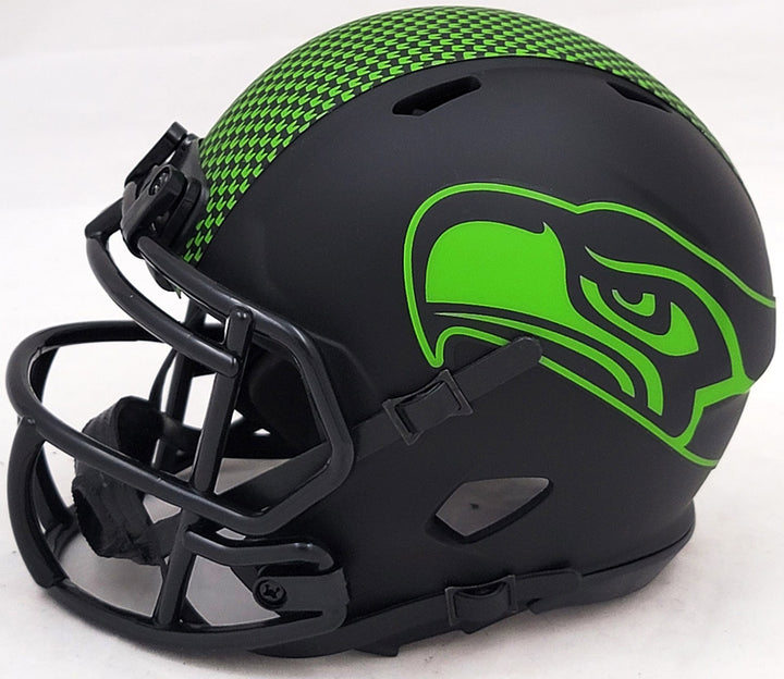 Steve Largent Signed Seahawks Eclipse Black Speed Mini Helmet "HOF 95" MCS Holo