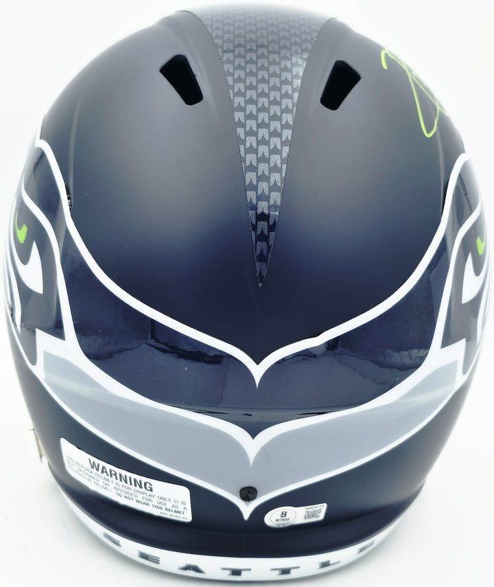 Earl Thomas III Signed Seahawks Blue Full Sz Rep Speed Helmet Beckett Wit