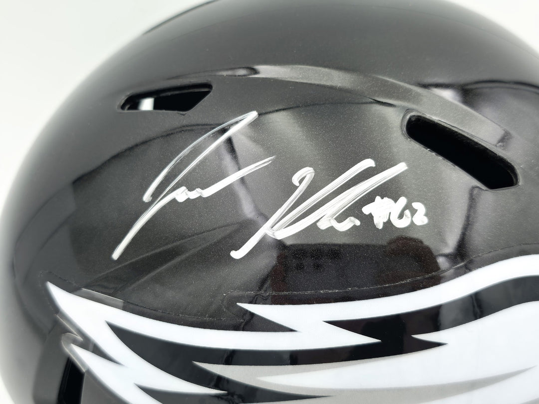 Jason Kelce Auto Eagles Black 2022 Alternate On-Field Full Sz Speed Rep Helmet