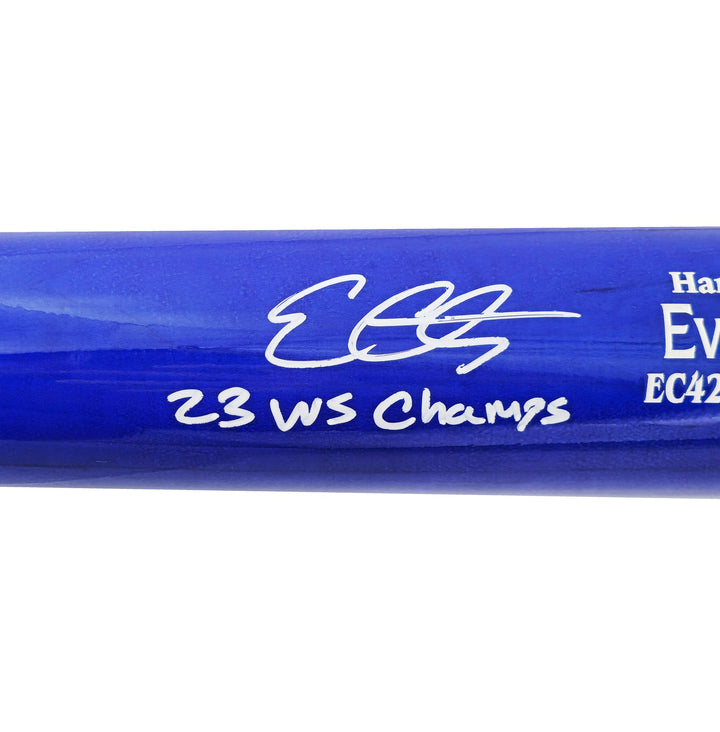 Evan Carter Auto Blue Marucci Player Model Baseball Bat Rangers 23 WS Champ BAS