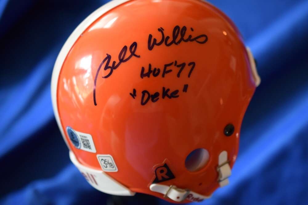 Bill Willis Beckett BAS Autograph Mini Helmet Signed Browns